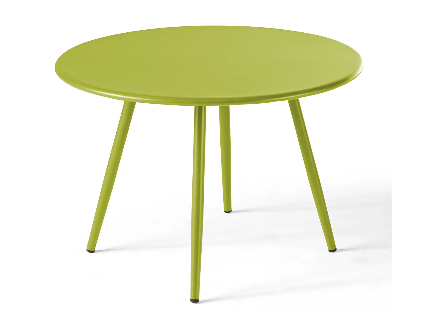 Table basse de jardin ronde en métal vert 50 cm - Palavas