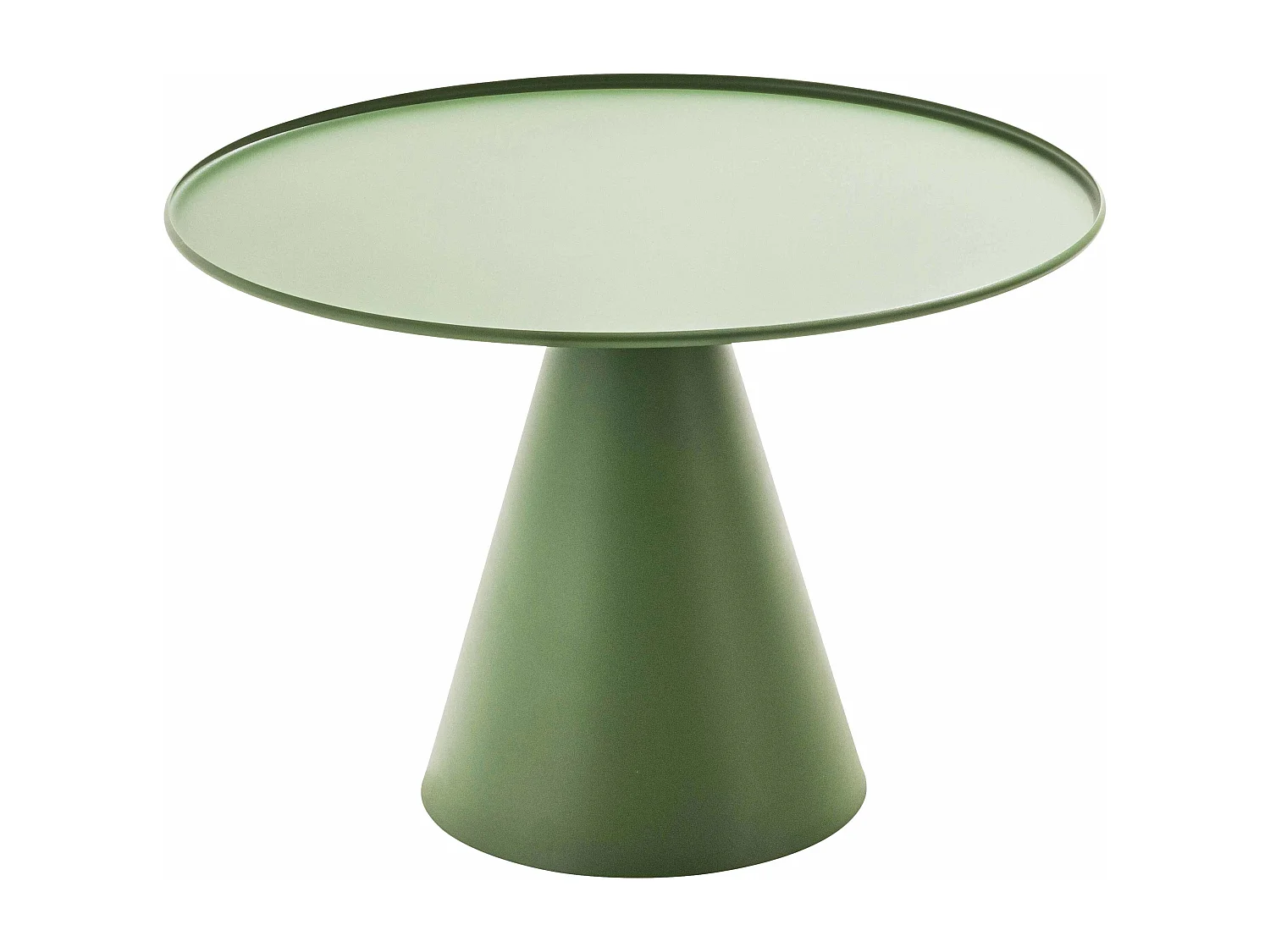 Lot de 2 tables basses de jardin rondes vert cactus