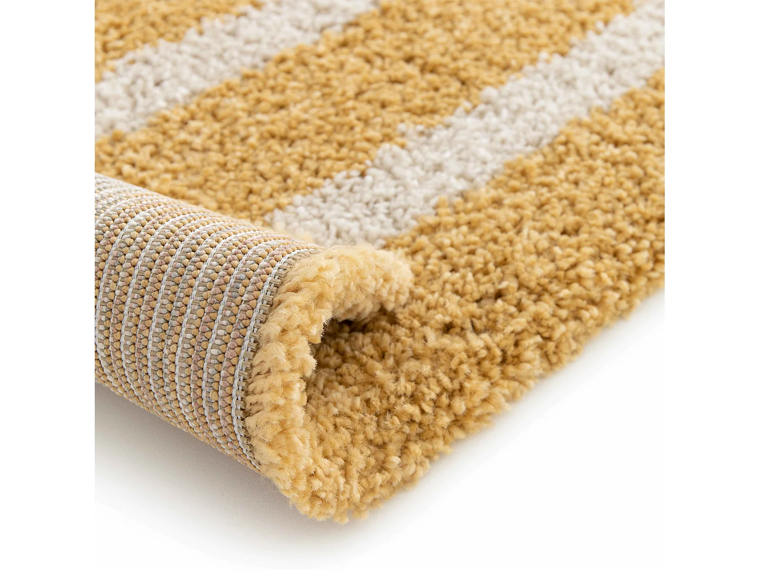 Tapis rectangulaire motif arc-en-ciel  jaune 120 x 170 cm