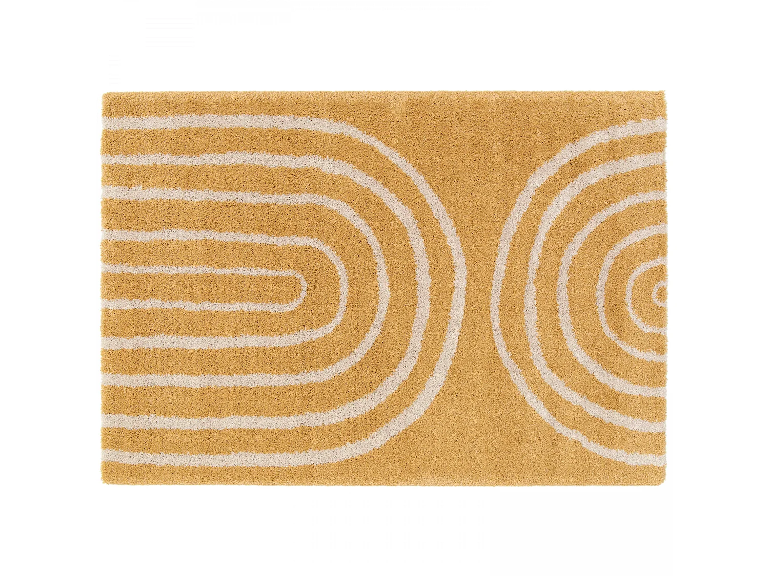 Tapis rectangulaire motif arc-en-ciel  jaune 120 x 170 cm