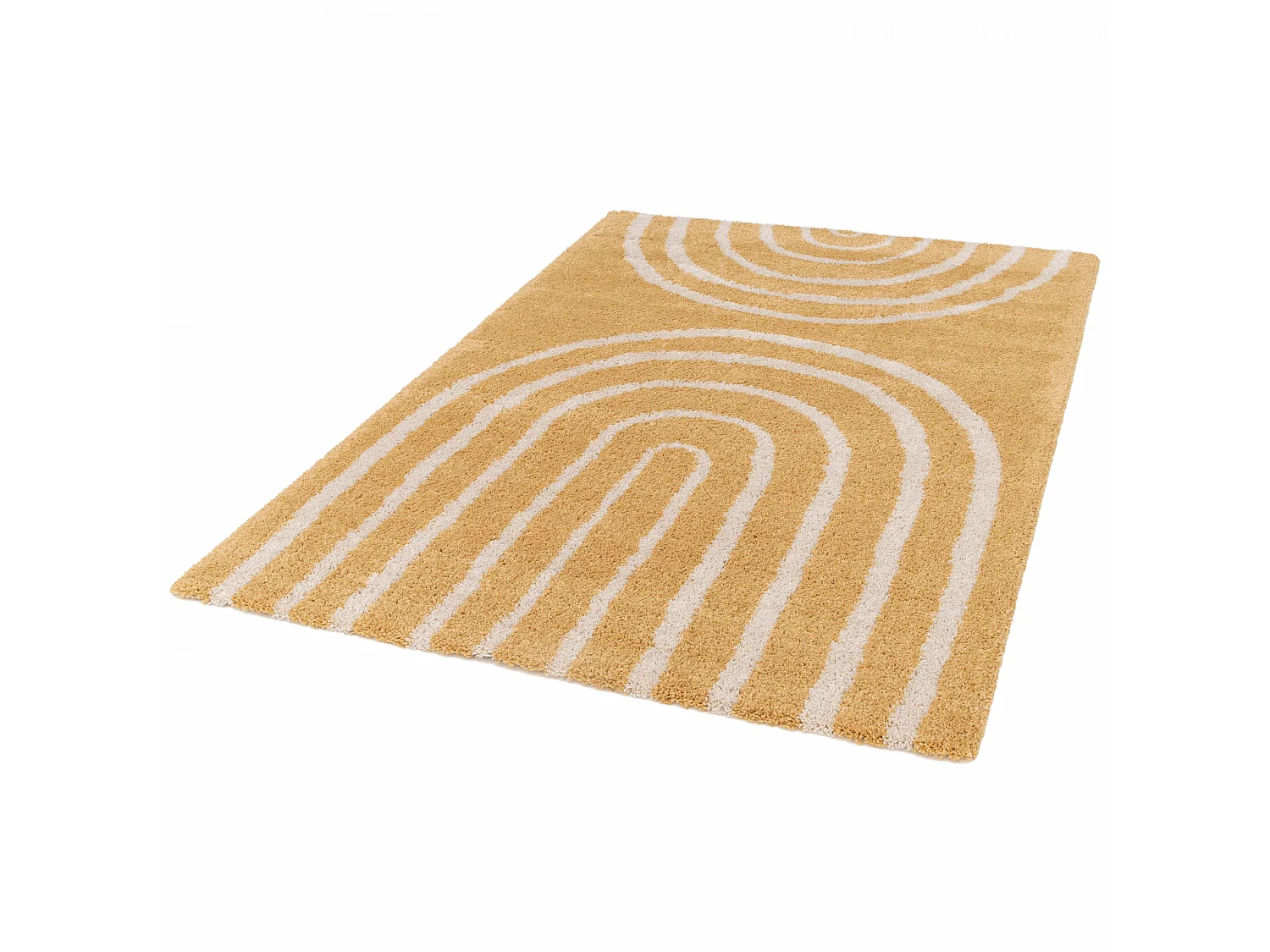 Tapis rectangulaire motif arc-en-ciel  jaune 120 x 170 cm