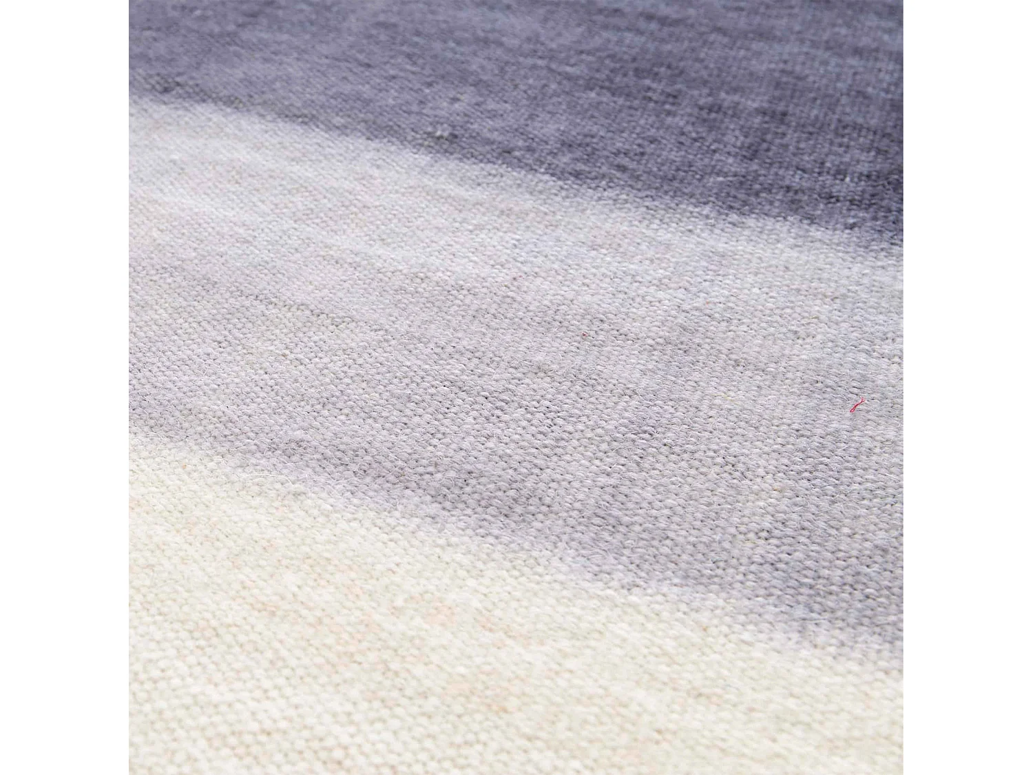 Tapis rectangulaire en laine tissé à plat bleu 120 x 170 cm