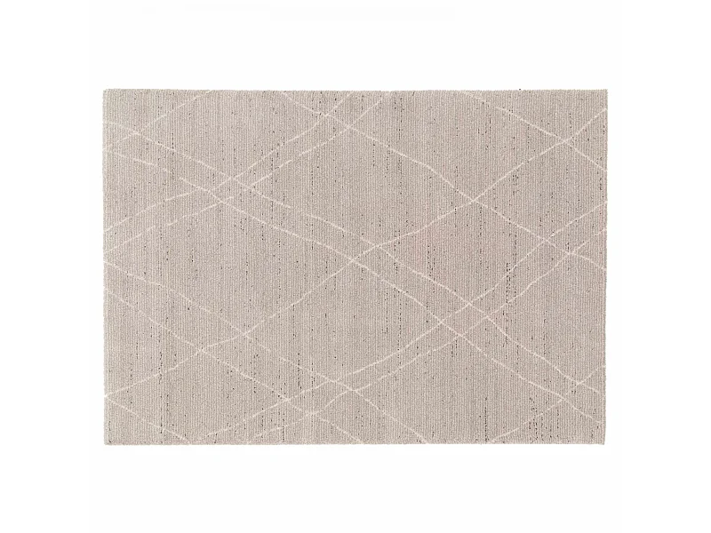 Tapis rectangulaire motif berbère gris clair 160 x 230 cm