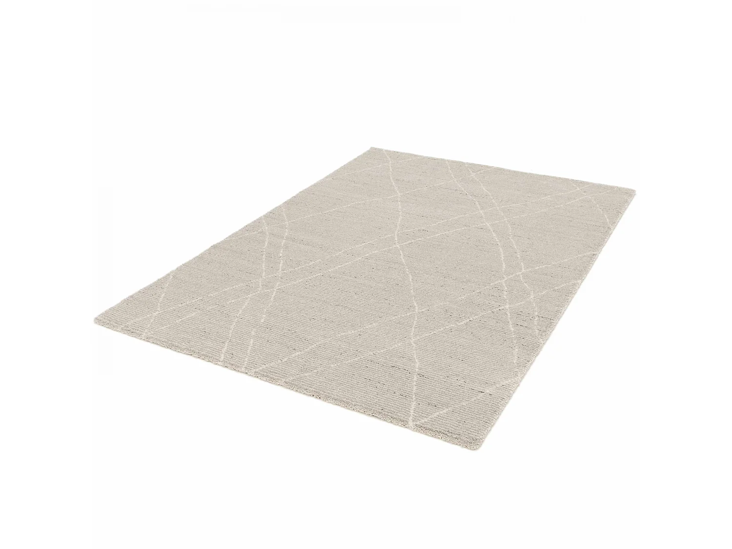 Tapis rectangulaire motif berbère gris clair 160 x 230 cm