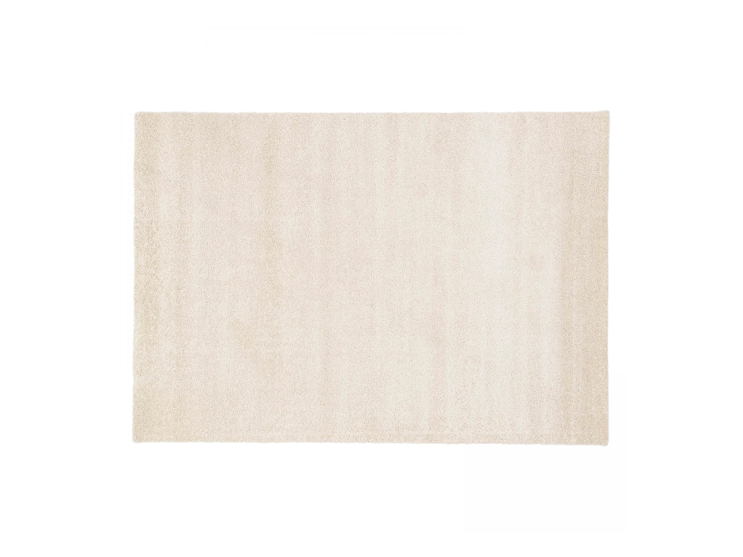 Tapis uni à poils longs en polypropylène 160 x 230 cm crème