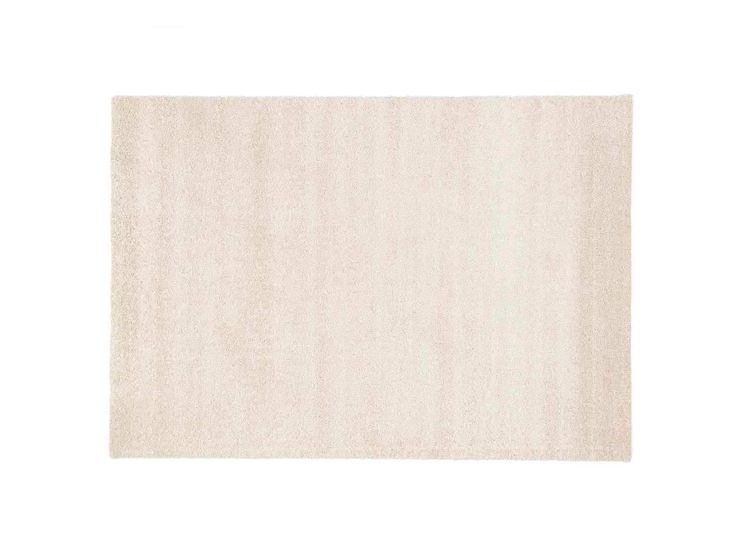 Tapis uni à poils longs en polypropylène 160 x 230 cm crème