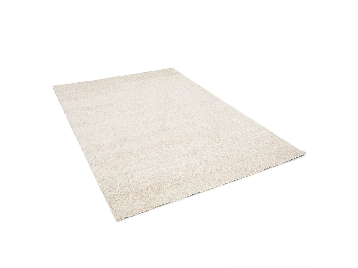 Tapis uni à poils longs en polypropylène 160 x 230 cm crème