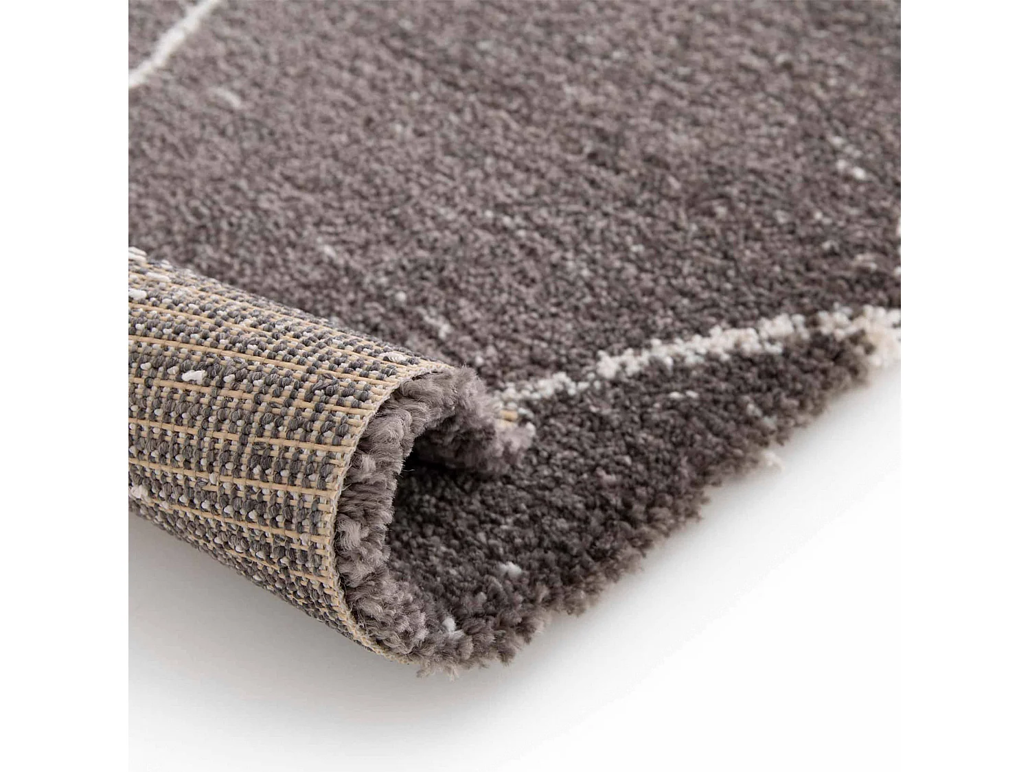 Tapis rectangulaire motif berbère gris anthracite 200 x 290 cm