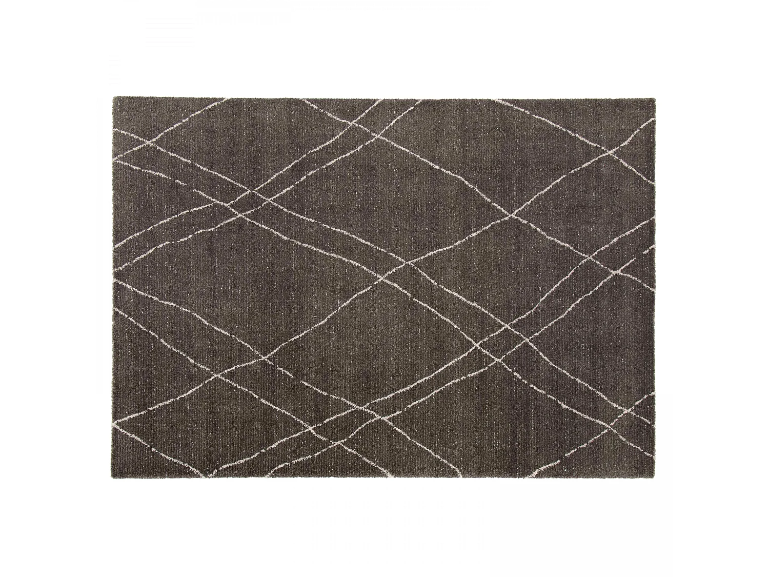 Tapis rectangulaire motif berbère gris anthracite 200 x 290 cm