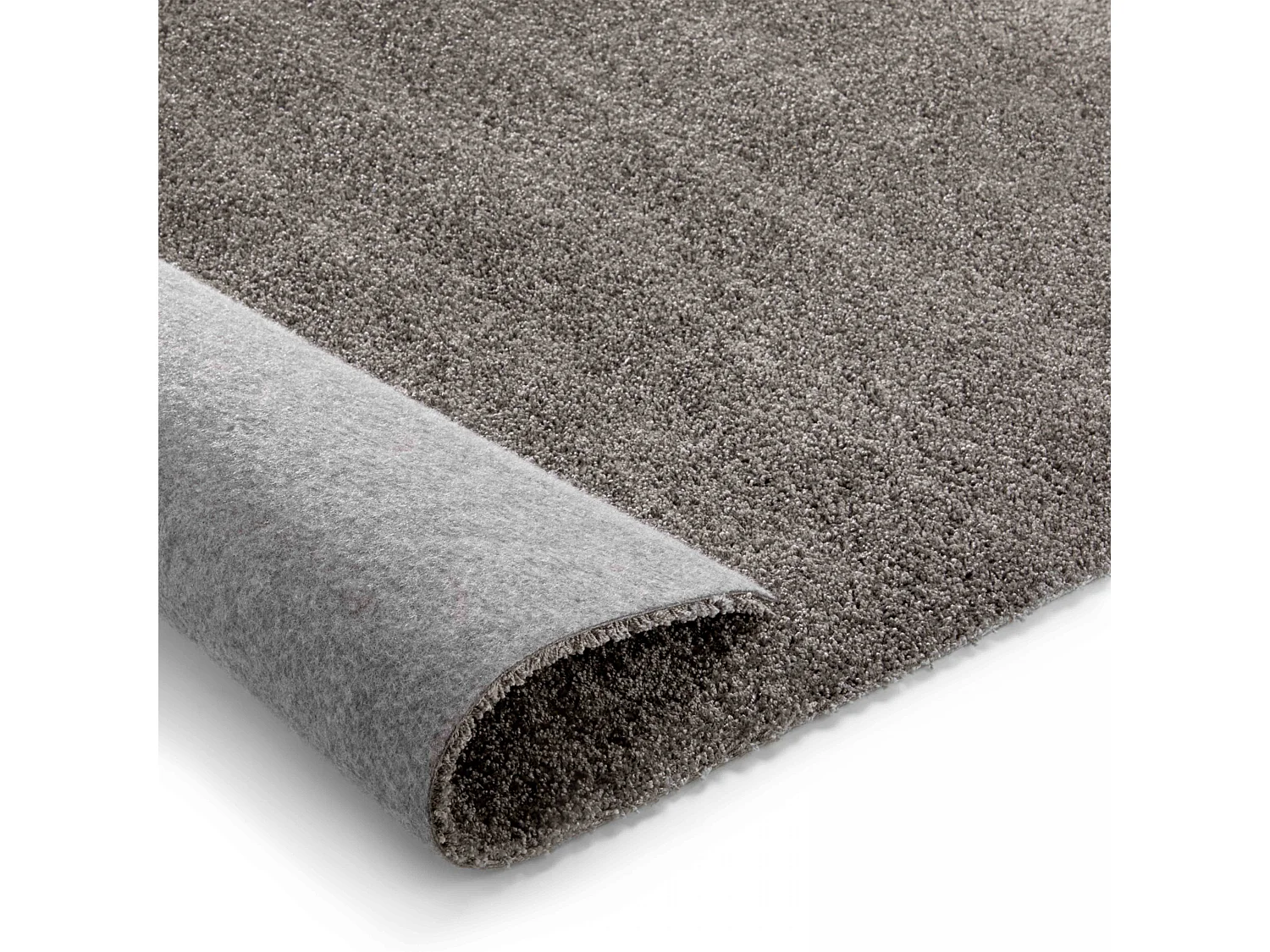 Tapis uni à poils longs en polypropylène 160 x 230 cm gris