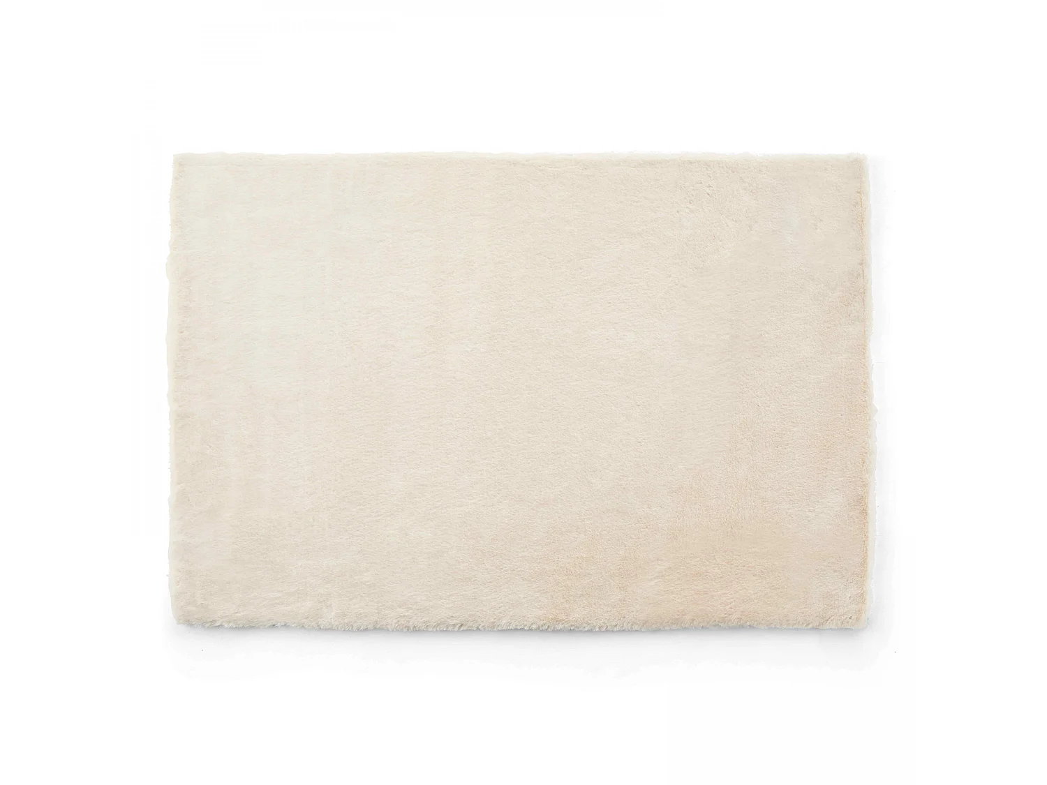 Tapis rectangulaire fausse fourrure ivoire 160 x 230 cm