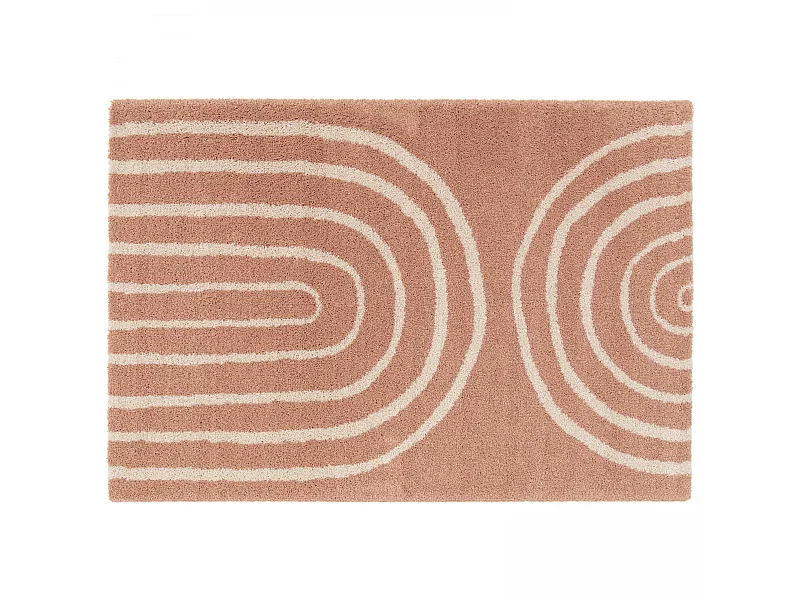 Tapis rectangulaire motif arc-en-ciel rose 160 x 230 cm
