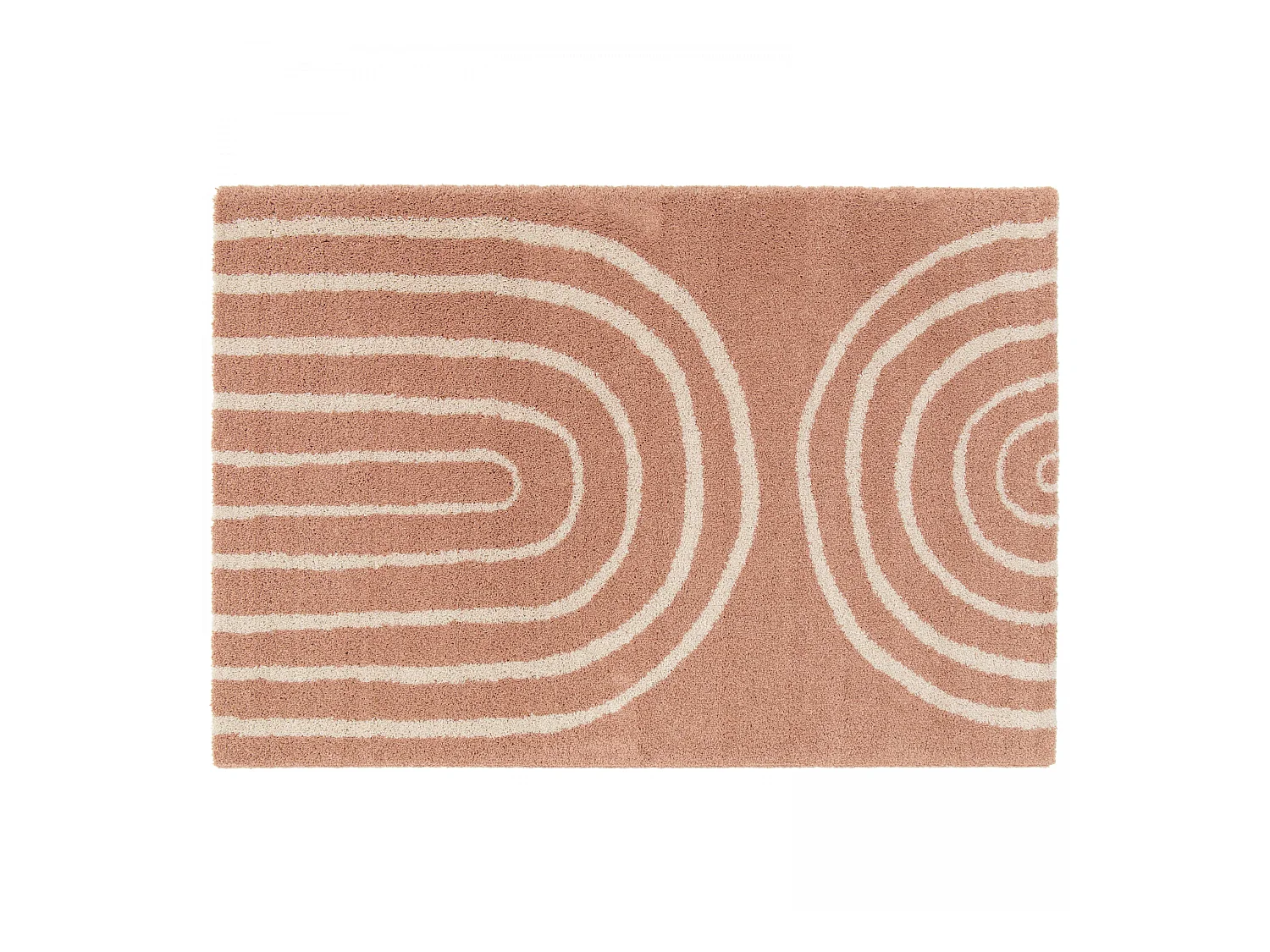 Tapis rectangulaire motif arc-en-ciel rose 160 x 230 cm
