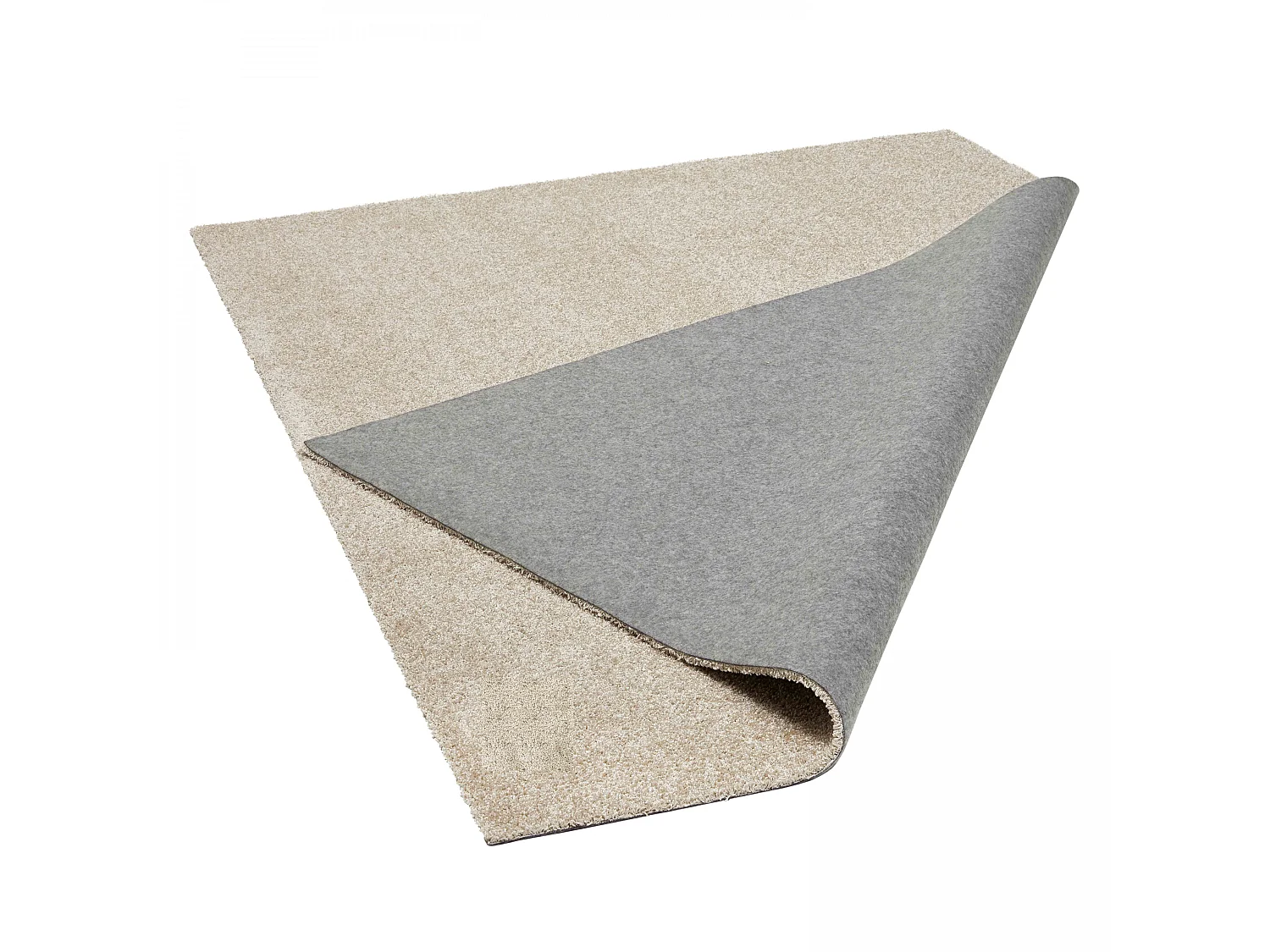 Tapis uni à poils longs en polypropylène 160 x 230 cm sable
