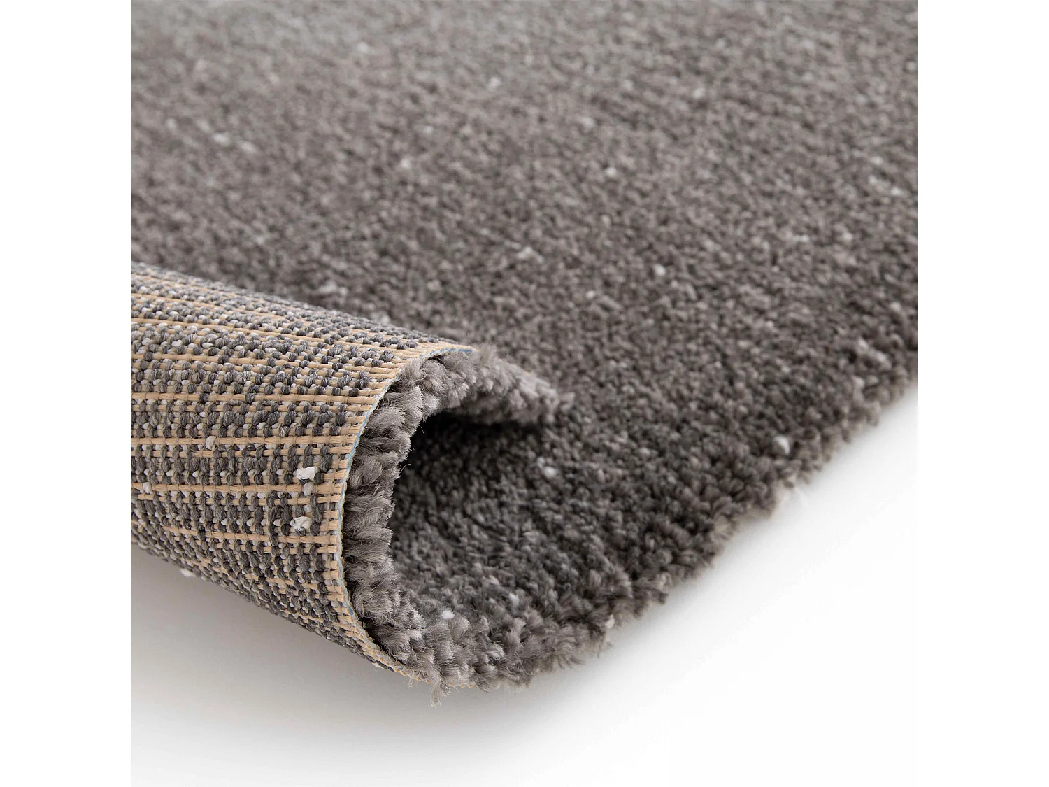 Tapis rectangulaire en polypropylène gris anthracite 160 x 230 cm