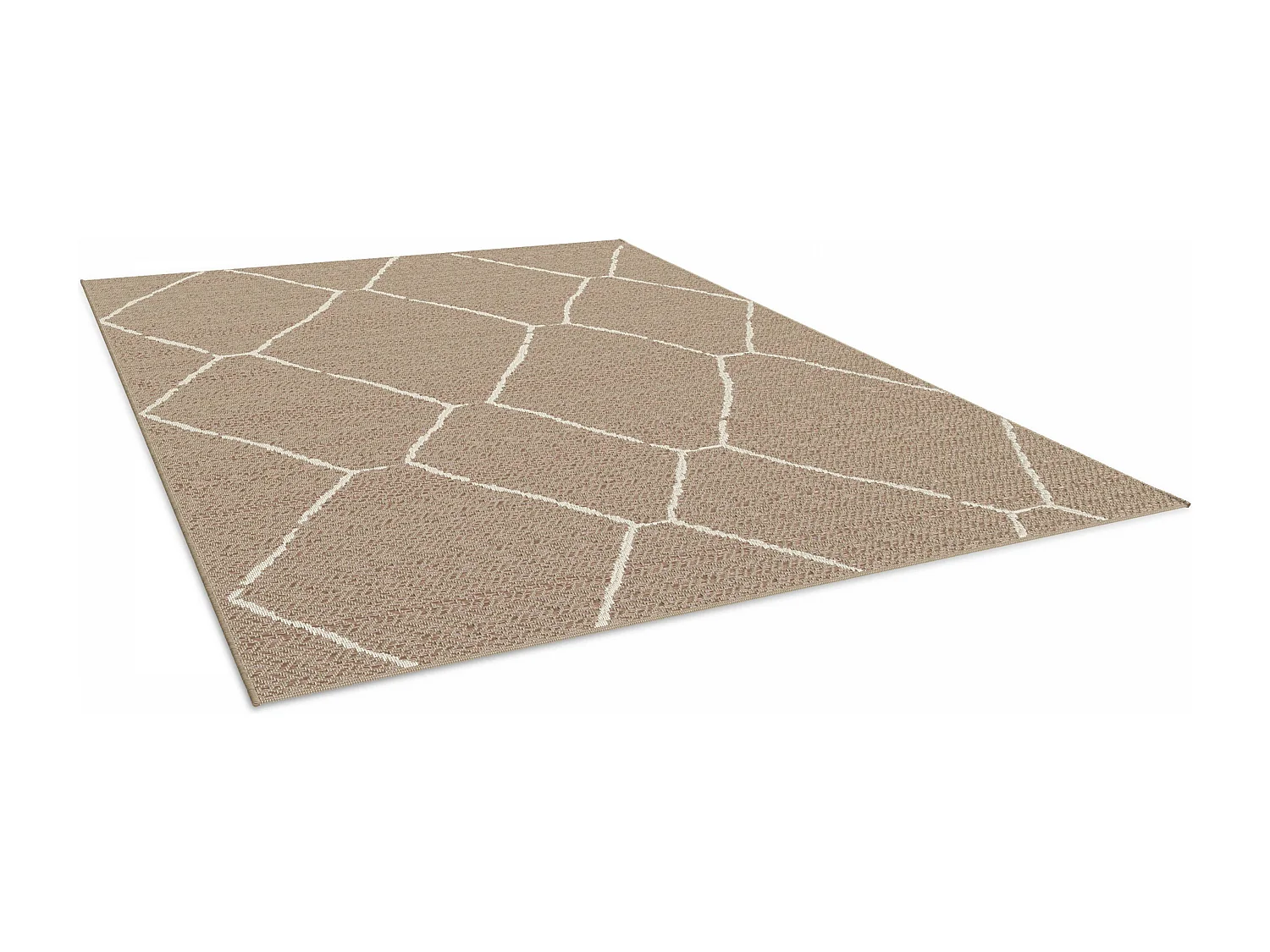 Tapis d'extérieur polypropylène 160 x 230 cm beige
