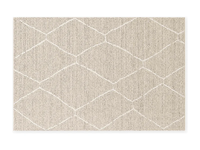 Tapis d'extérieur polypropylène 160 x 230 cm beige