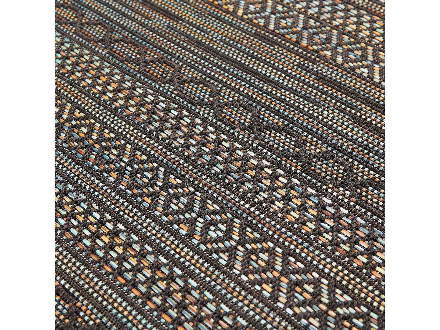 Tapis rectangulaire en polypropylène 160x230 cm noir