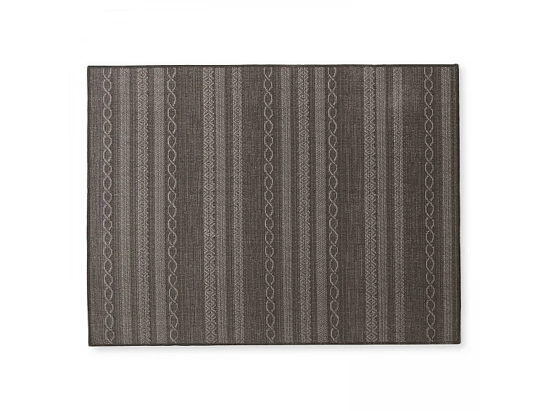 Tapis rectangulaire en polypropylène 160x230 cm noir