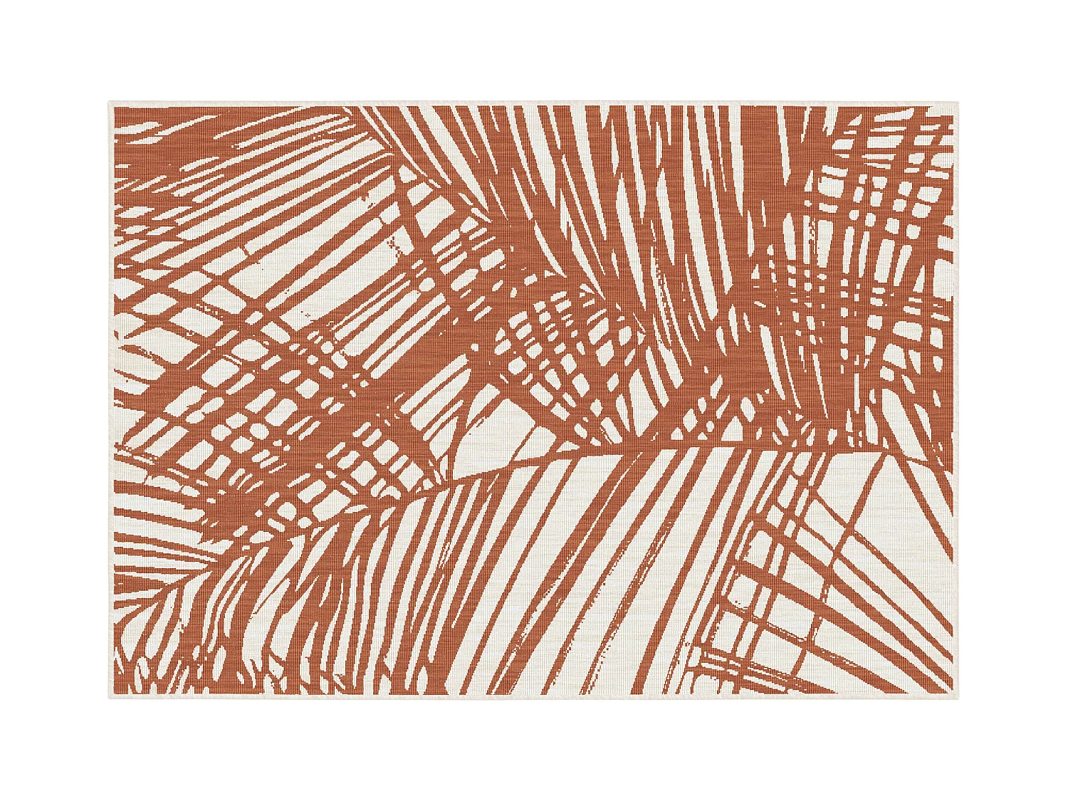 Tapis d'extérieur en polypropylène 120 x 170 cm terracotta