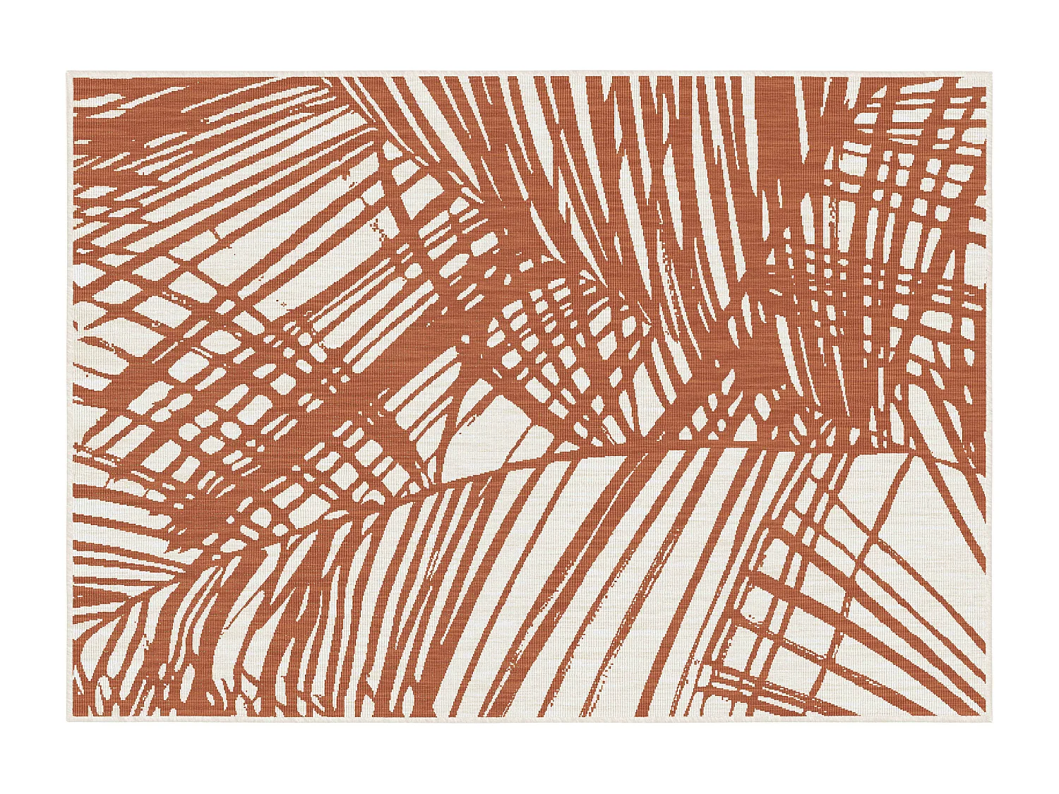 Tapis d'extérieur en polypropylène 120 x 170 cm terracotta