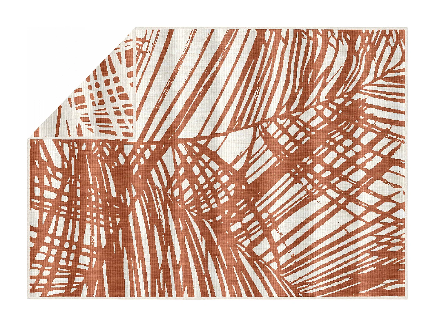 Tapis d'extérieur en polypropylène 120 x 170 cm terracotta