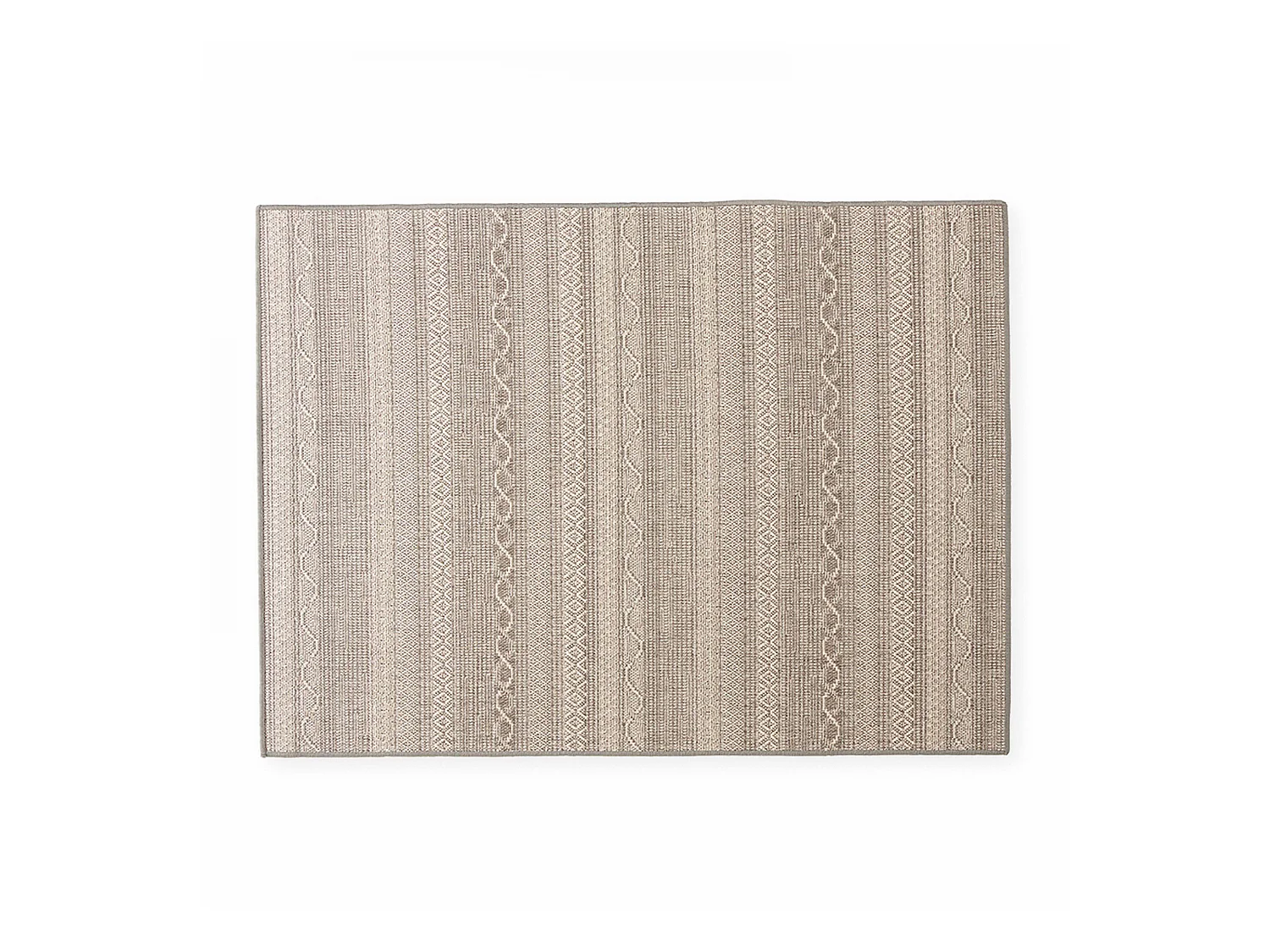 Tapis rectangulaire en polypropylène 200x290 cm gris