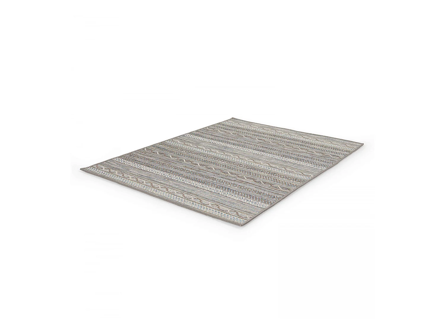 Tapis rectangulaire en polypropylène 200x290 cm gris