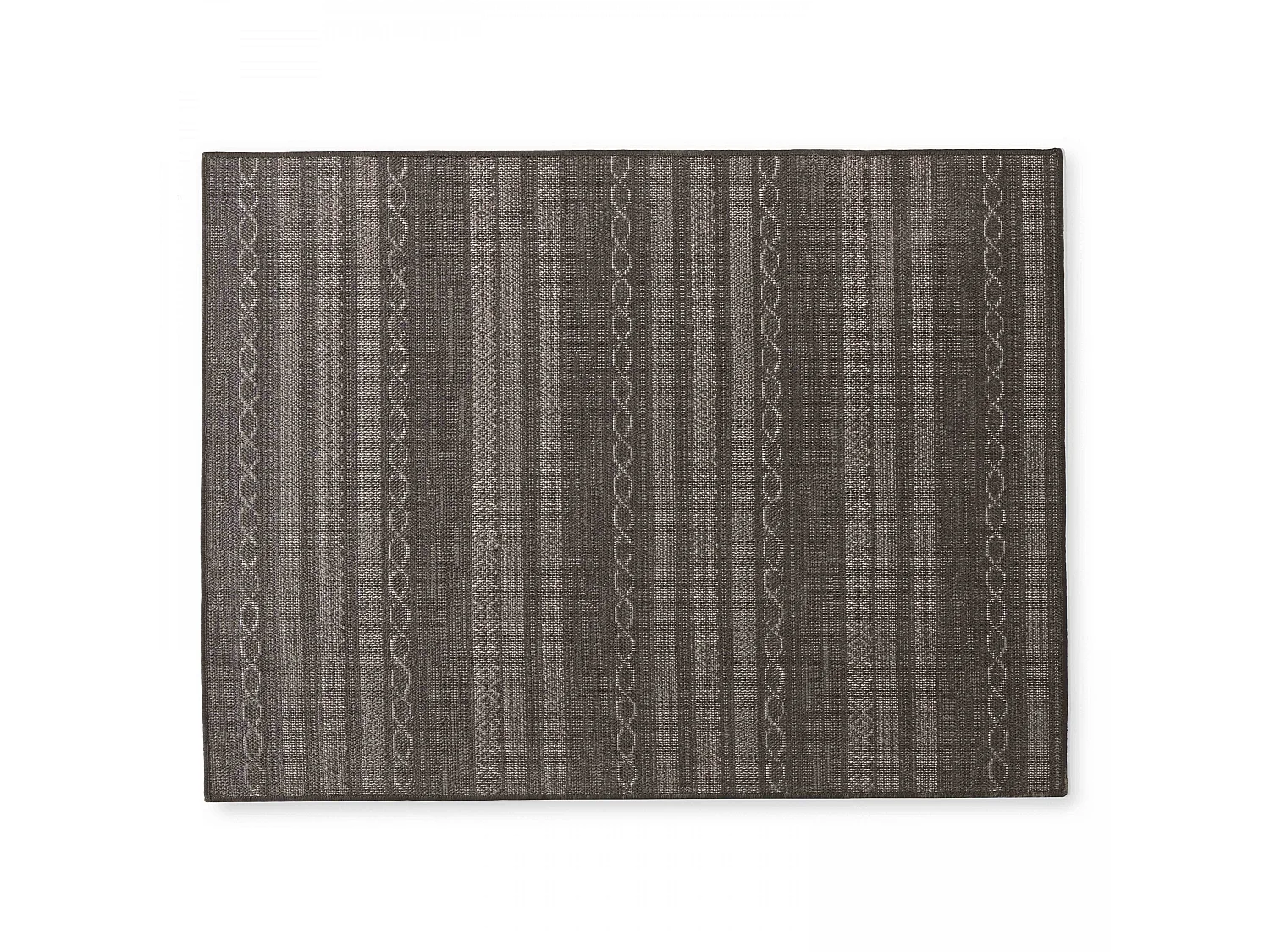 Tapis rectangulaire en polypropylène 200x290 cm noir