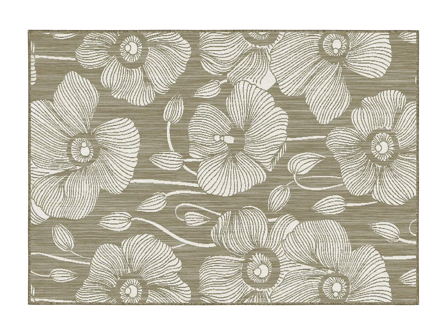 Tapete de exterior de polipropileno de 200 x 290 cm en color topo