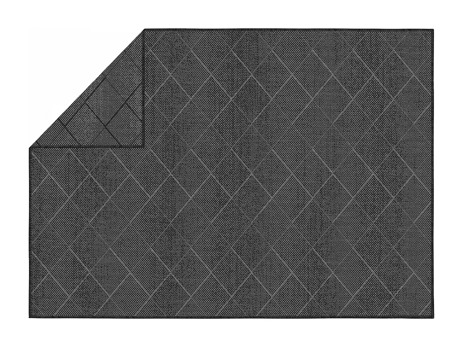 Tapis d'extérieur en polypropylène 160 x 230 cm noir