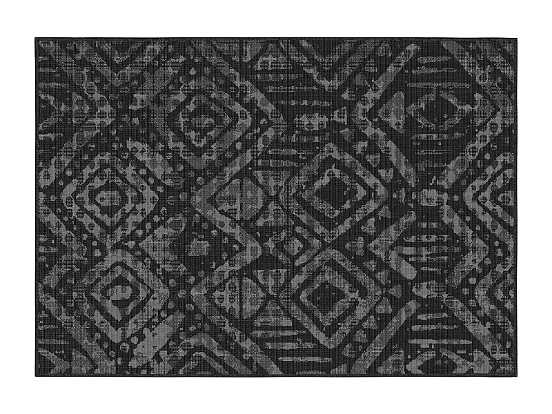 Tapis d'extérieur en polypropylène 120 x 170 cm noir