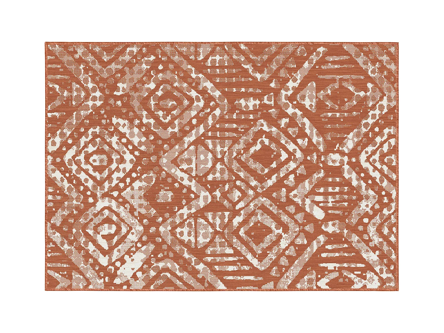 Buitentapijt van polypropyleen 120 x 170 cm terracotta