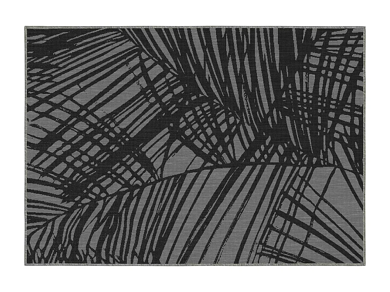 Tapis d'extérieur en polypropylène 120 x 170 cm noir