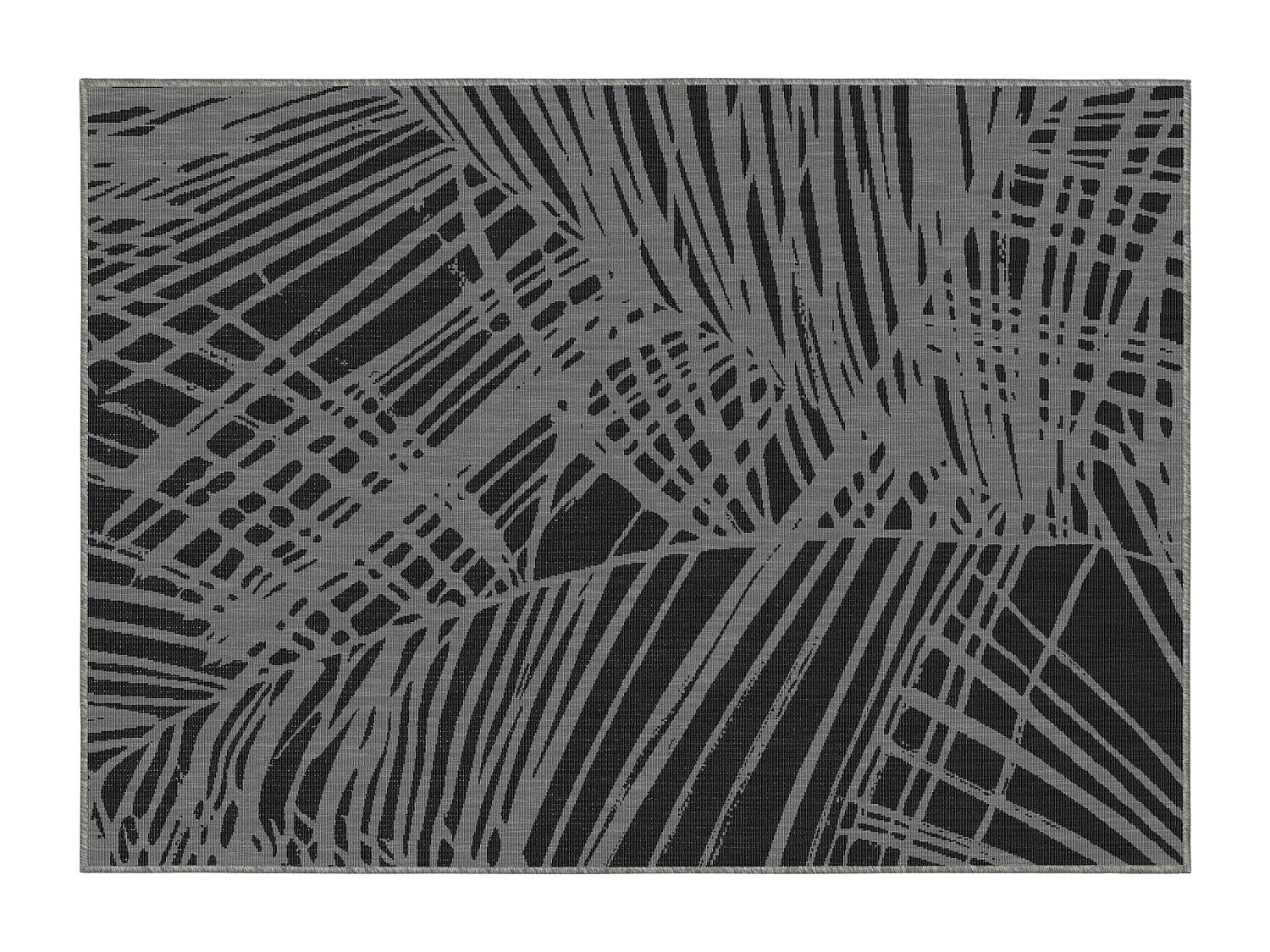Tapis d'extérieur en polypropylène 120 x 170 cm noir