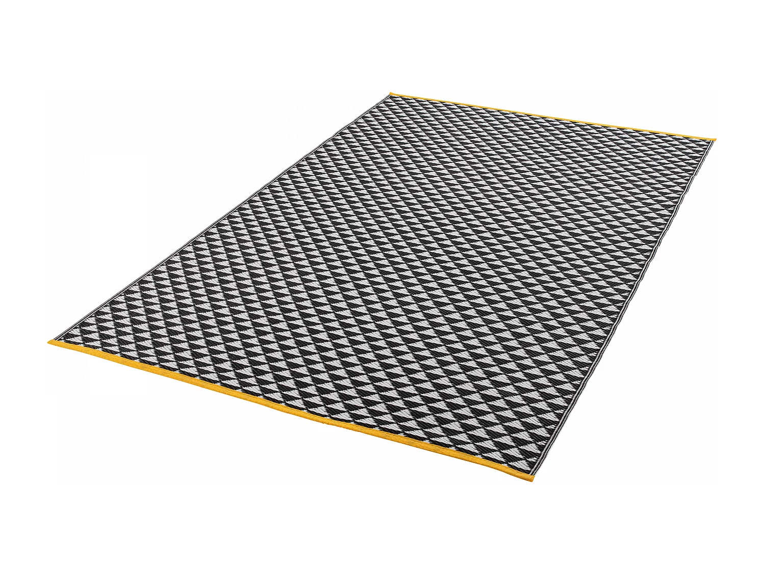 Tapis d'extérieur polypropylène noir 230x160 cm