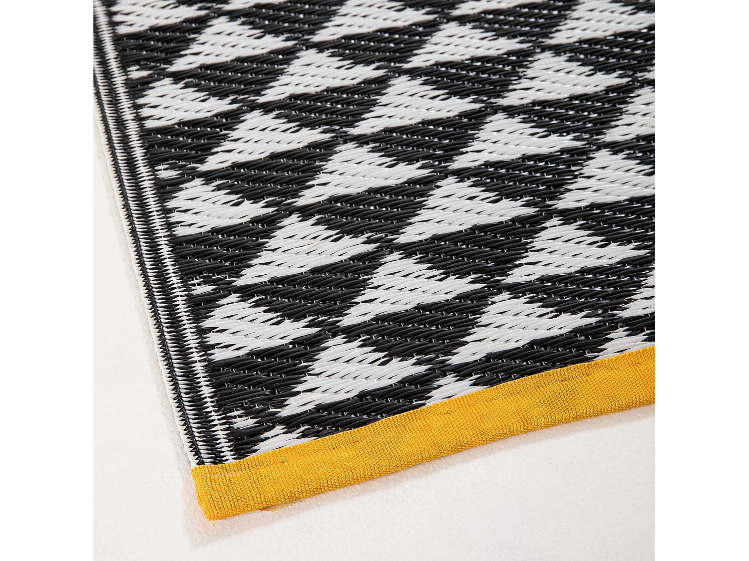 Tapis d'extérieur polypropylène noir 230x160 cm