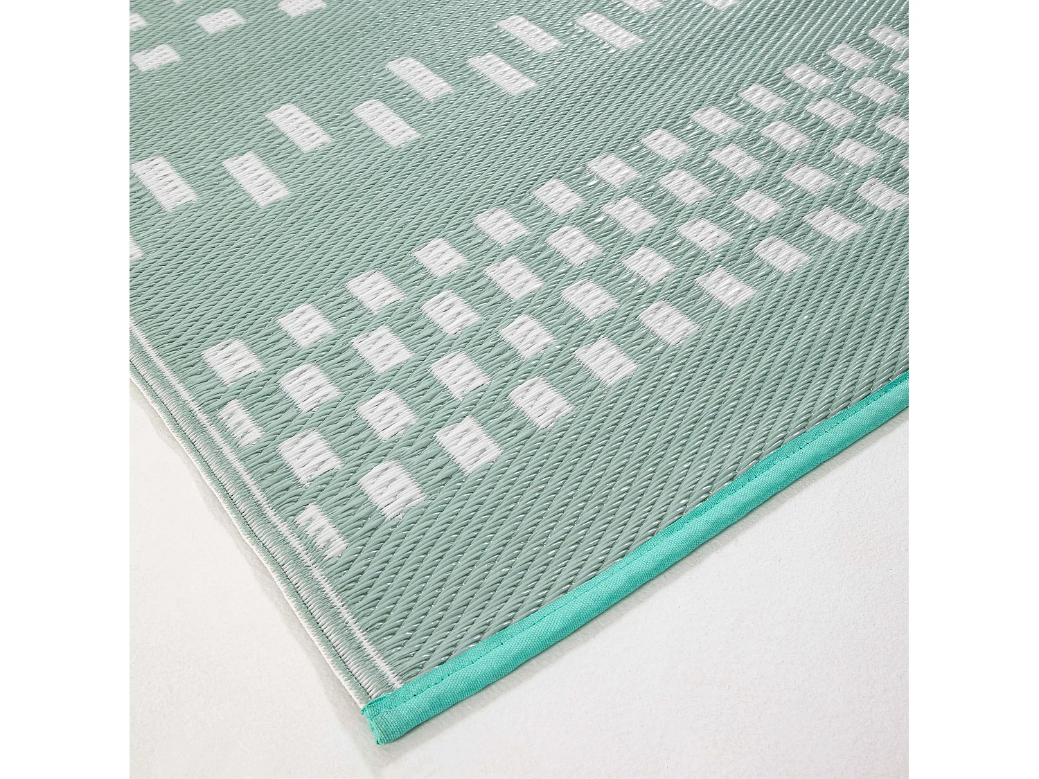 Tapis d'extérieur en polypropylène recyclé bleu 230 x 160 cm