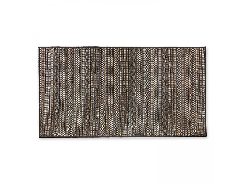 Tapis rectangulaire en polypropylène 80x150 cm noir