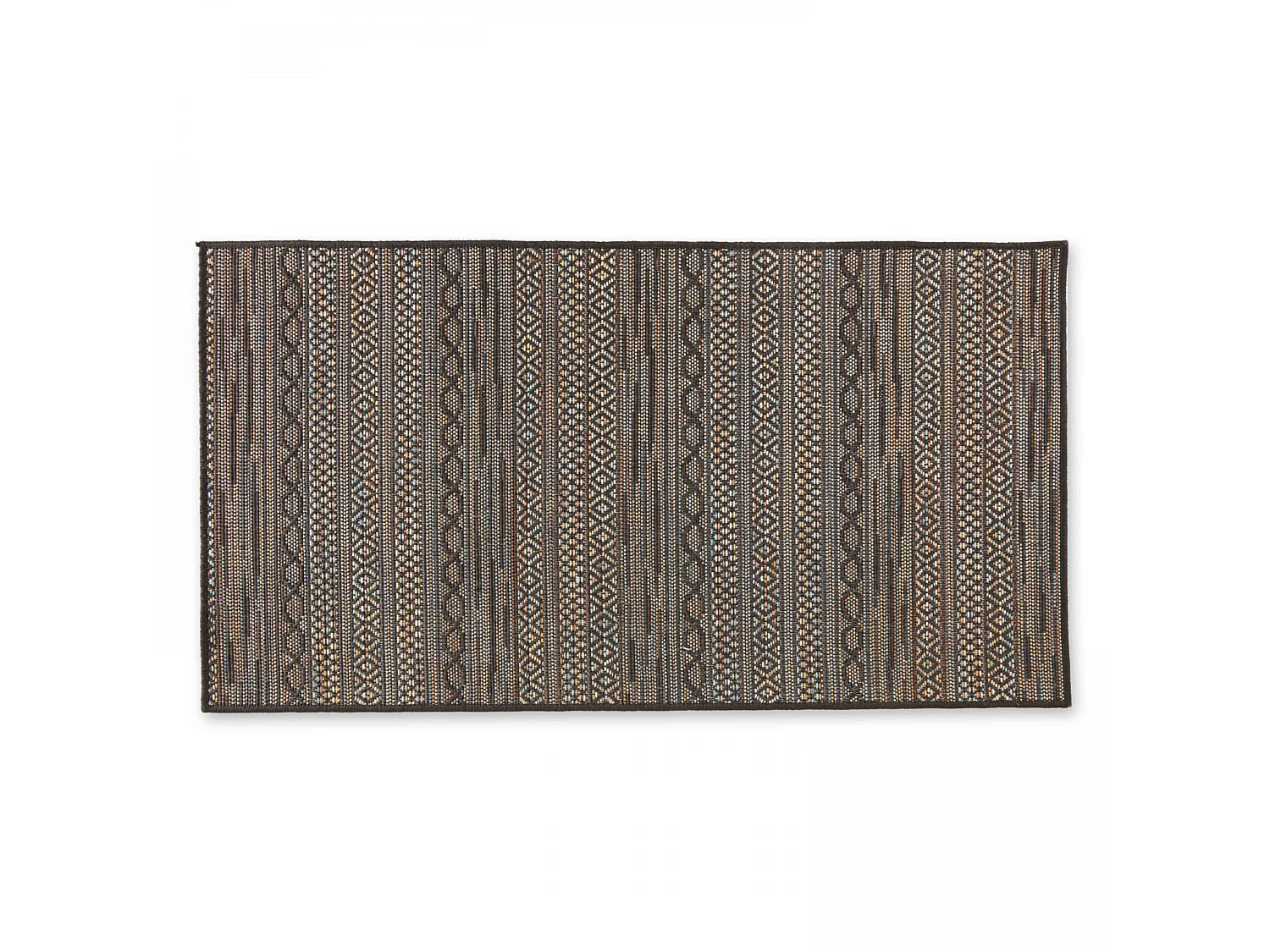 Tapis rectangulaire en polypropylène 80x150 cm noir