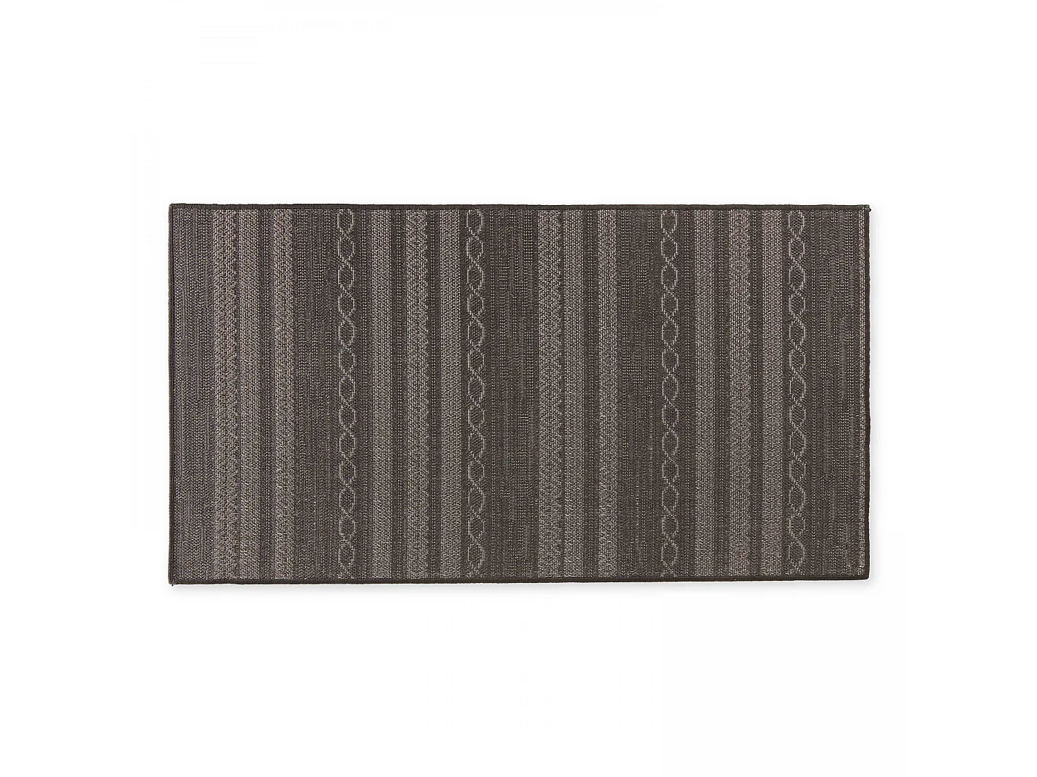 Tapis rectangulaire en polypropylène 80x150 cm noir