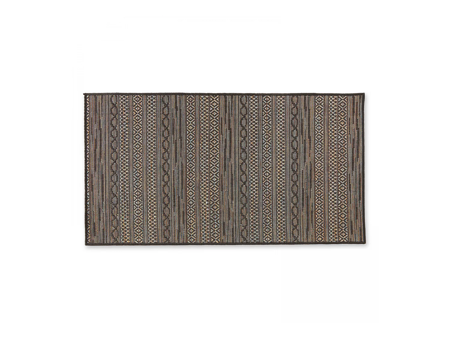 Tapis rectangulaire en polypropylène 80x150 cm noir