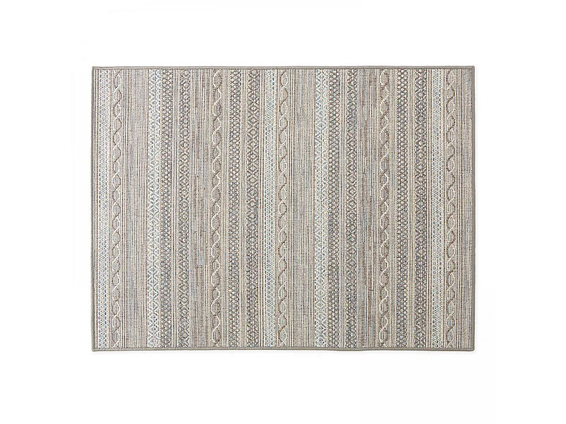 Tapis rectangulaire en polypropylène 160x230 cm gris