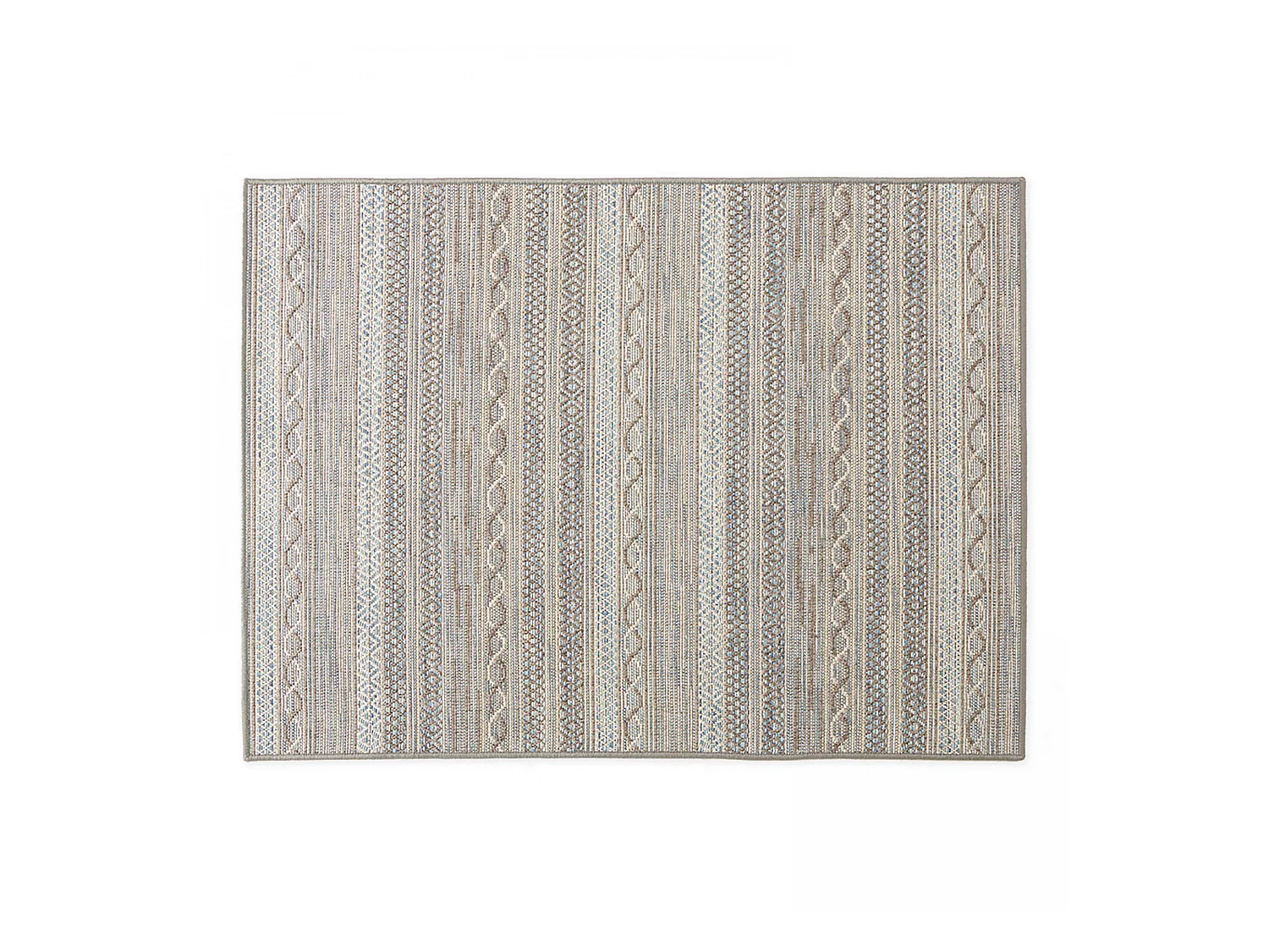 Tapis rectangulaire en polypropylène 160x230 cm gris