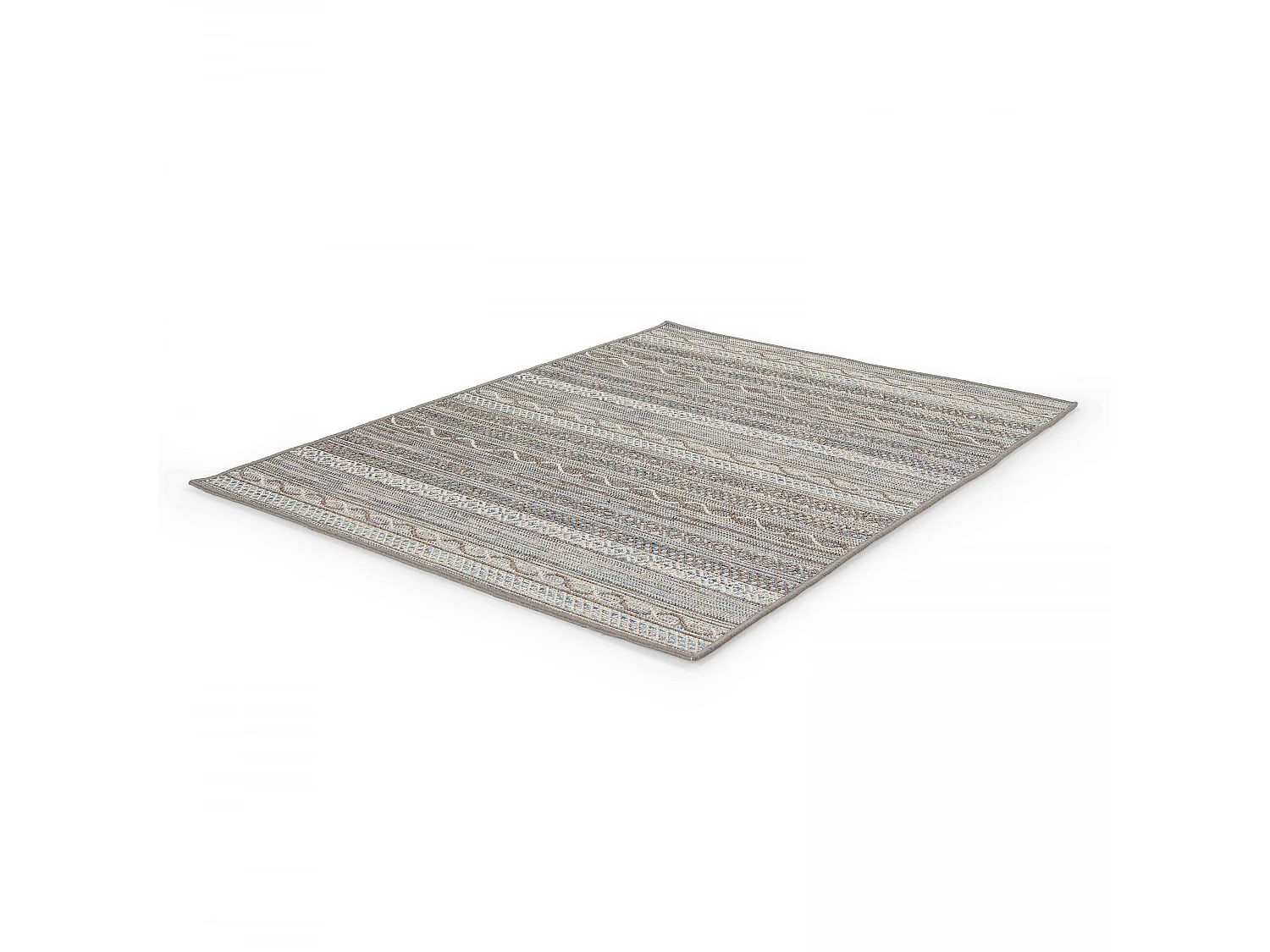 Tapis rectangulaire en polypropylène 160x230 cm gris
