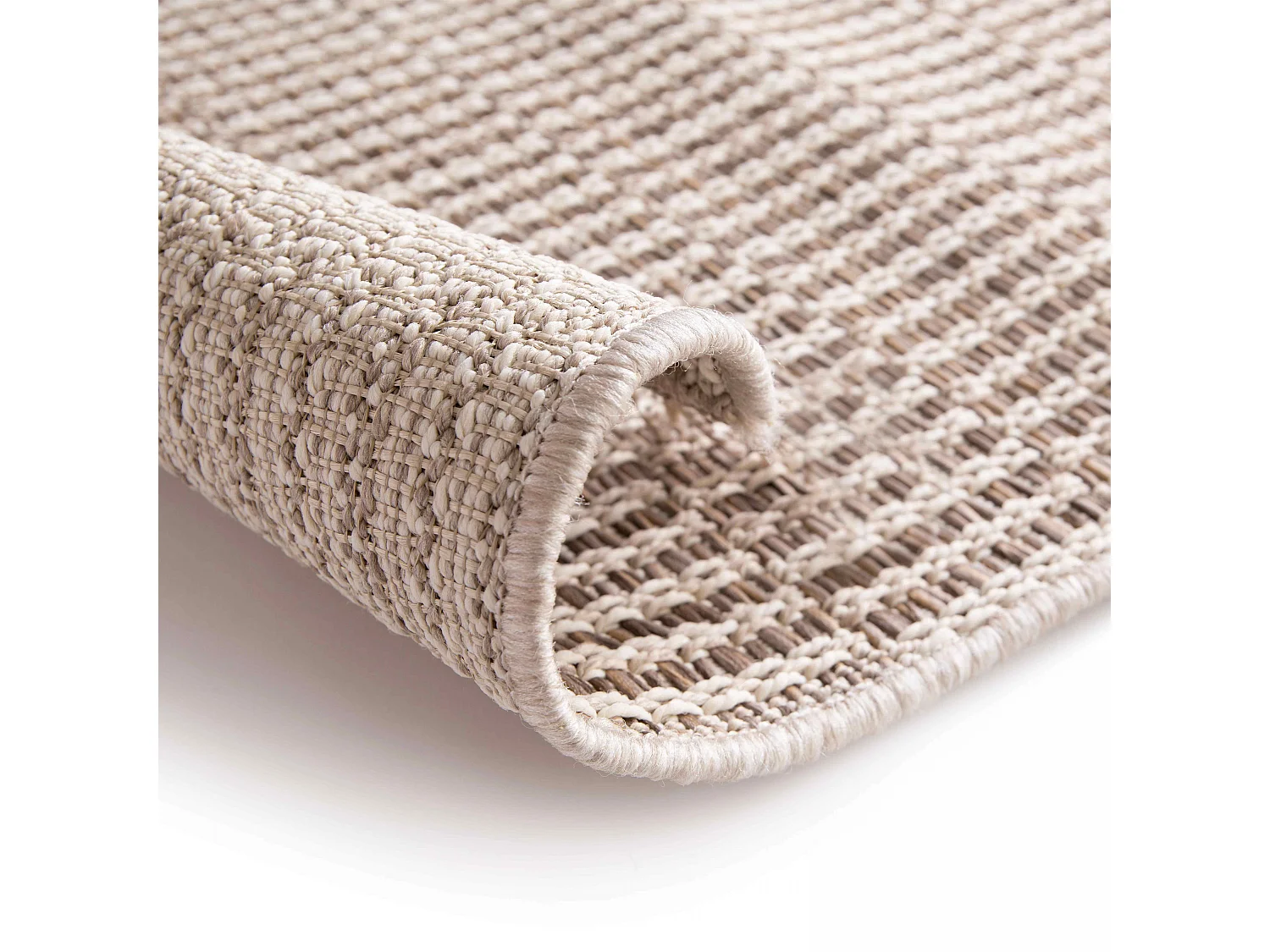 Tapete de exterior de polipropileno de 120 x 170 cm en color beige