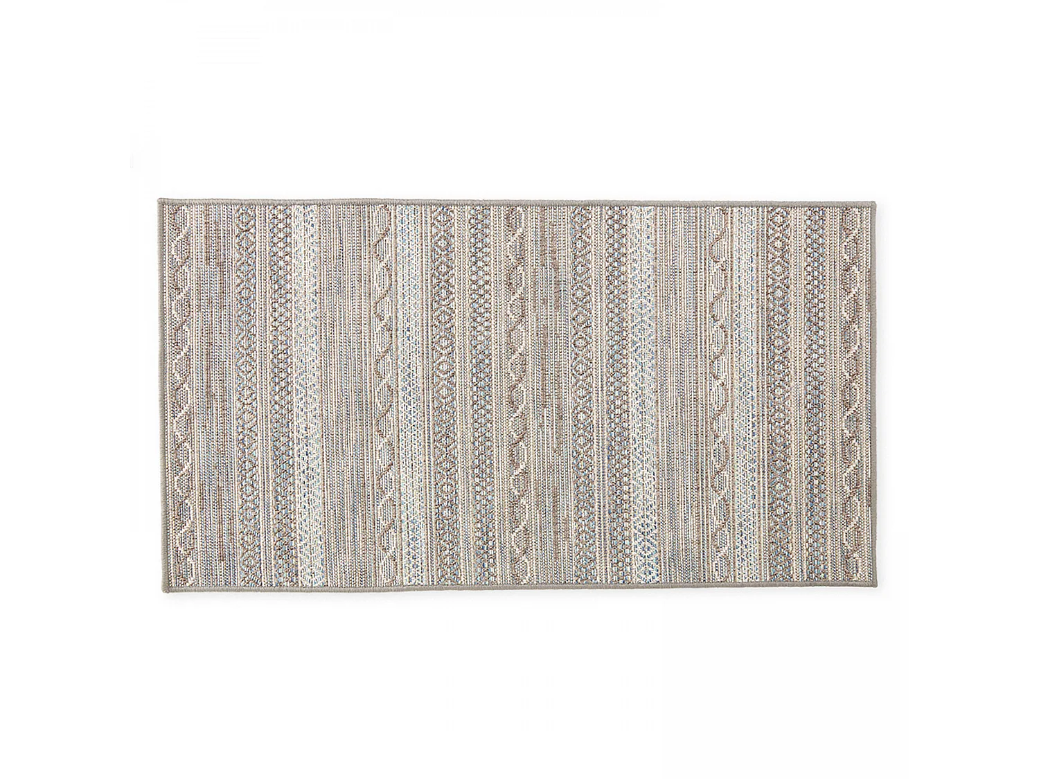 Tapis rectangulaire en polypropylène 80x150 cm gris