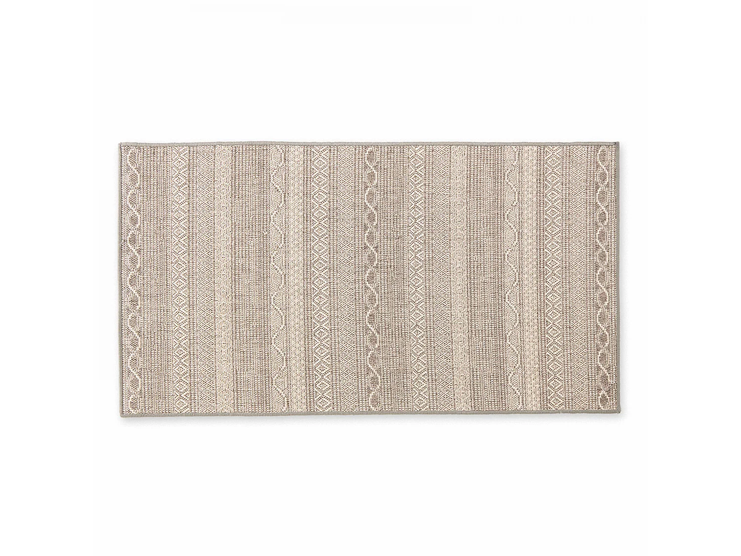 Tapis rectangulaire en polypropylène 80x150 cm gris