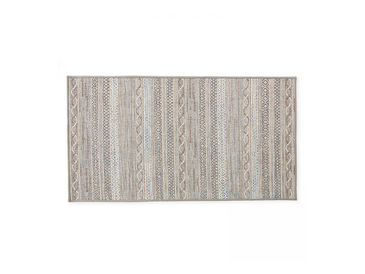 Tapis rectangulaire en polypropylène 80x150 cm gris