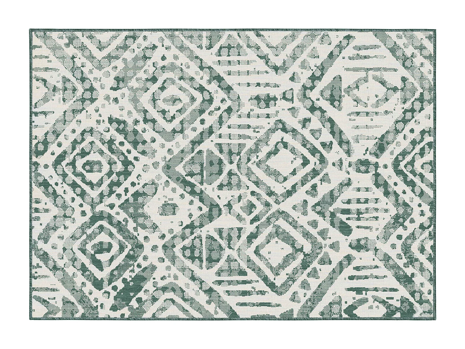 Tapis d'extérieur en polypropylène 120 x 170 cm vert